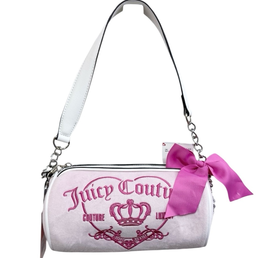 NWT Juicy Couture Girlie Royalty Barrel Bag in Chiffon Pink $79